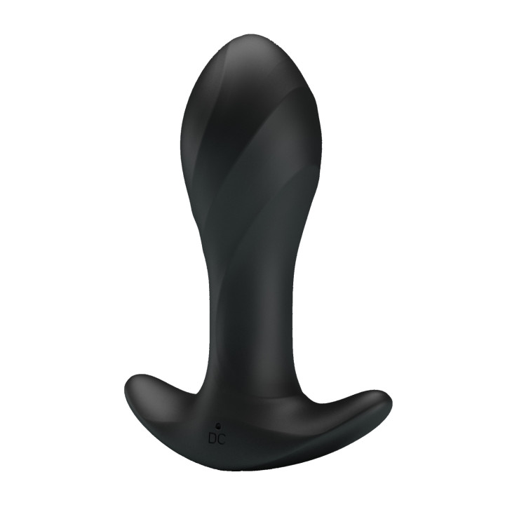 Party Up korek analny wibrujący silikonowy ładowany usb kolor czarny Keith