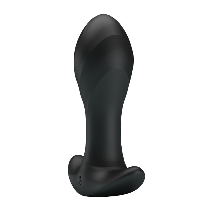 Party Up korek analny wibrujący silikonowy ładowany usb kolor czarny Keith