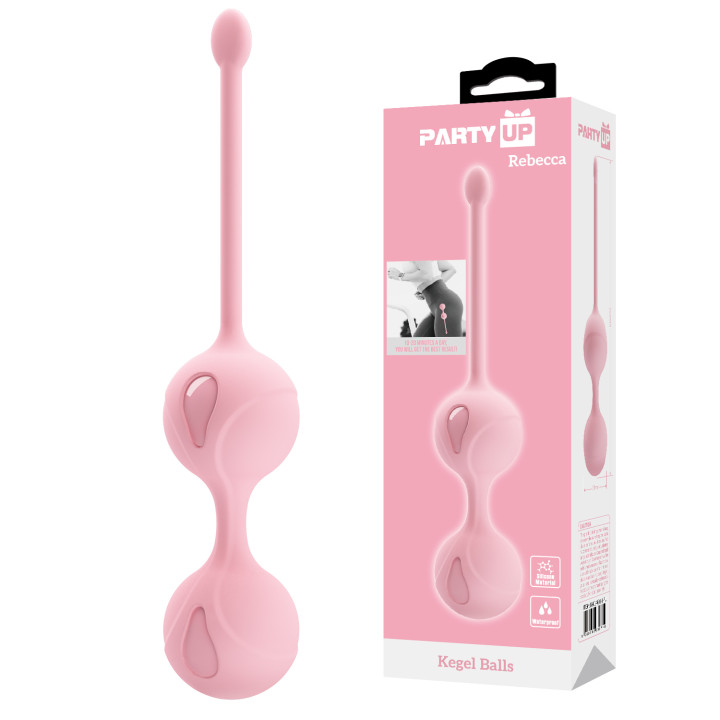 Party Up kulki kegla silikonowe pudrowy kolor róż Rebecca