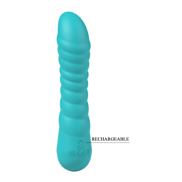 Party Up wibrator silikonowy ładowany usb kolor turkusowy Jaylei