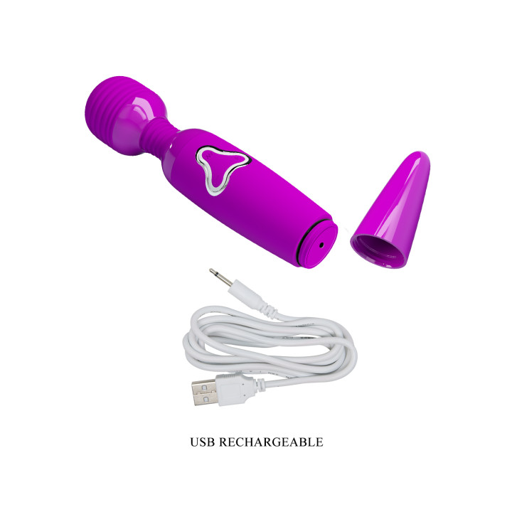 Party Up masażer kulowy magicza różdżka ładowany usb kolorowy fioletowy Bruce