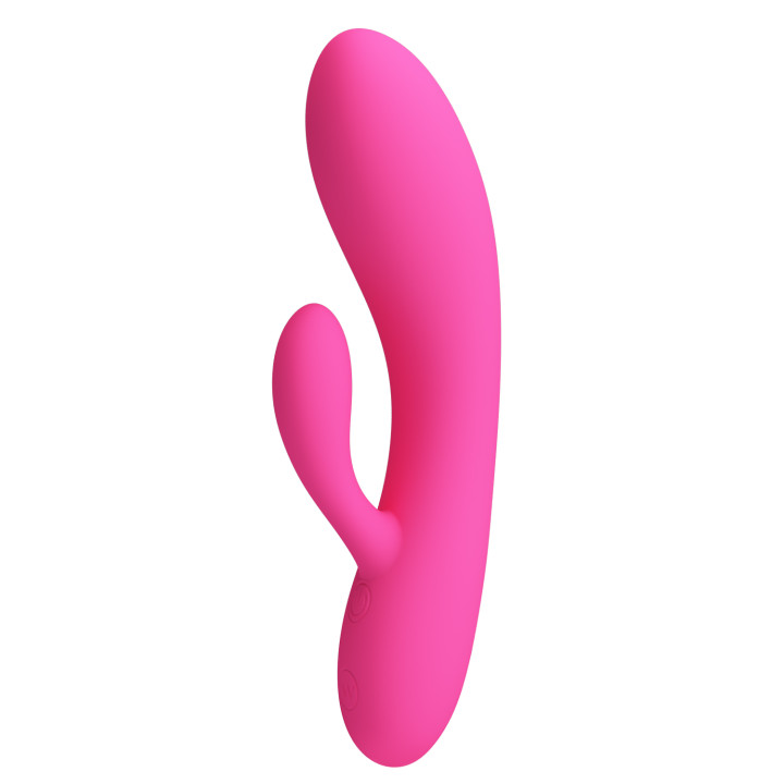 Party Up wibrator slikonowy typ króliczek ładowany usb kolor różowy Clare