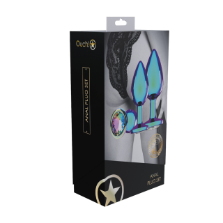 Venice Collection - Metal Anal Plug Set - Iridescent