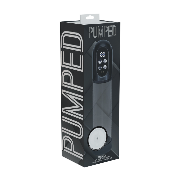 Engage - Automatic Waterproof Penis Pump and Masturbator - Gun Metal