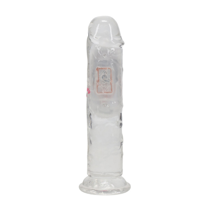 LED Vibrating Straight Cock - 6 / 15 cm - Transparent
