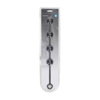 Round Silicone Anal Balls - L - 40mm - Black