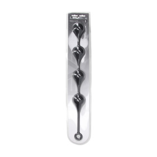 Silicone Waterdrop Anal Balls - XXL - 60mm - Black