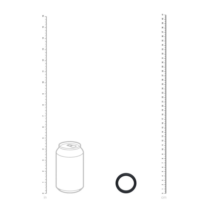 Wide O Silicone Cockring - M - 35mm - Black