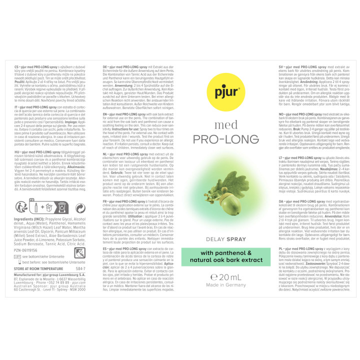 pjur med PRO-LONG spray - 20 ml