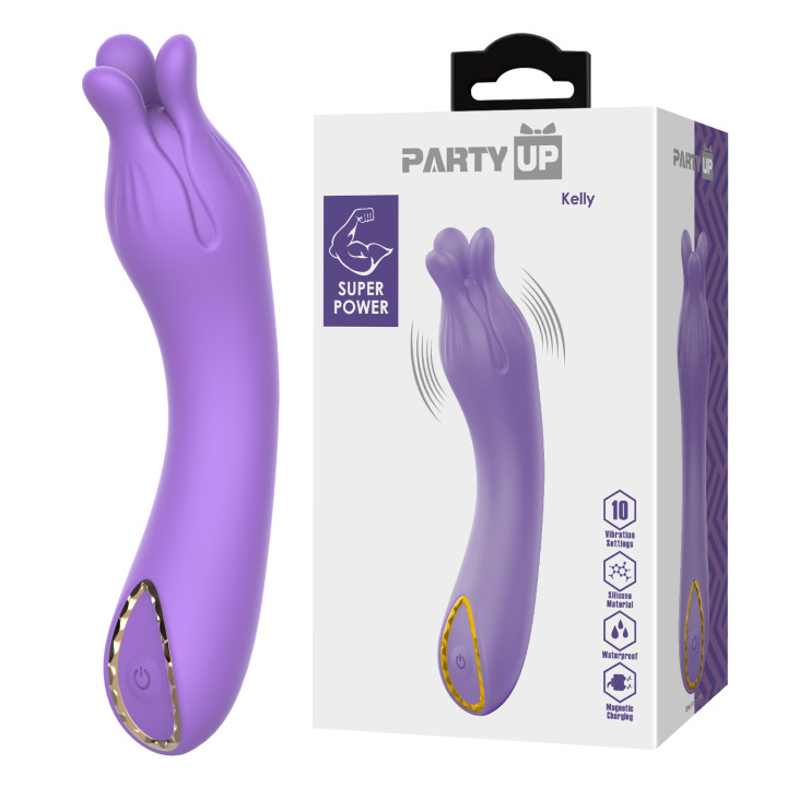 Party Up wibrator mini ładowany magnetycznie kolor fioletowy Kelly