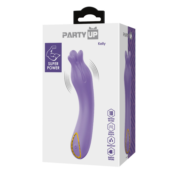 Party Up wibrator mini ładowany magnetycznie kolor fioletowy Kelly