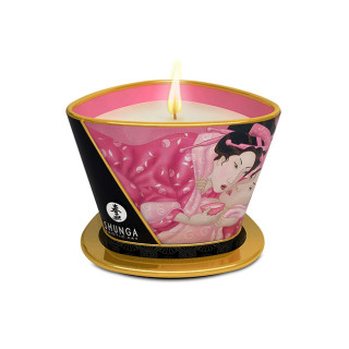 Shunga massage candle aphrodisia roses petals