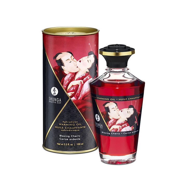 Shunga warming oil blazing cherry