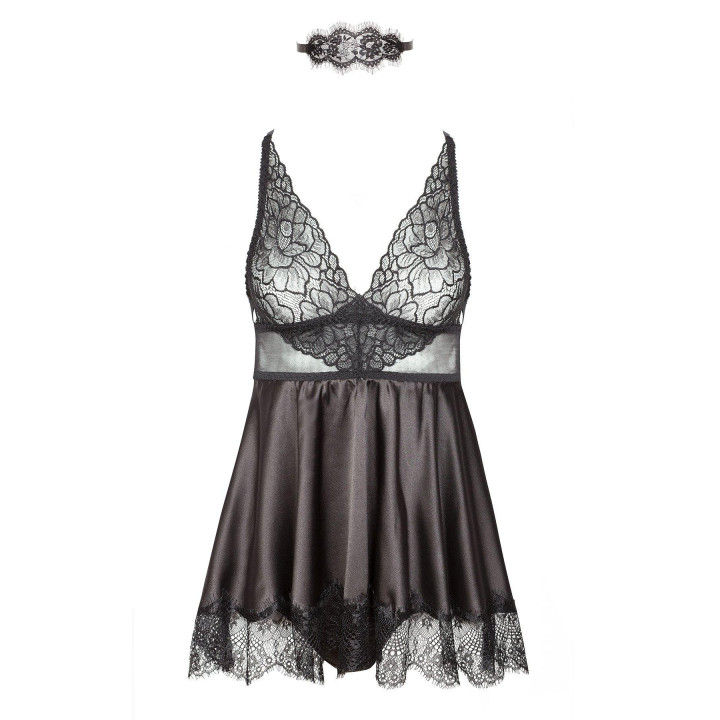 Eve chemise with mask black