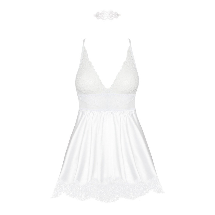 Eve chemise with mask white