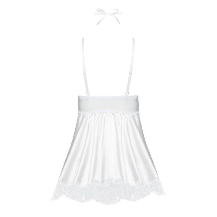 Eve chemise with mask white