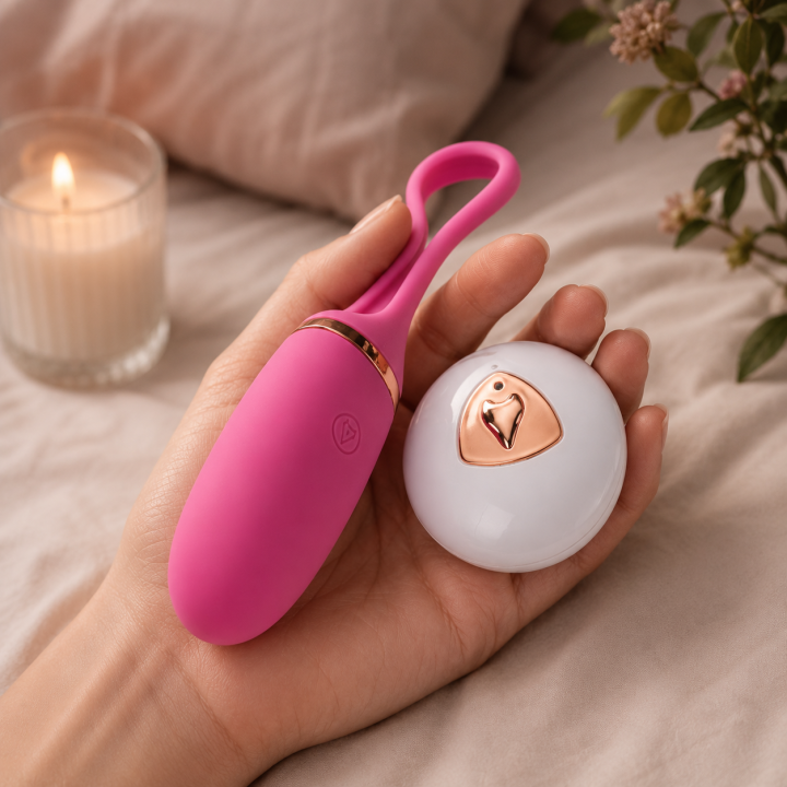 Velvet Touch jajeczko wibrujące sterowane zdalnie ładowanie usb fioletowe