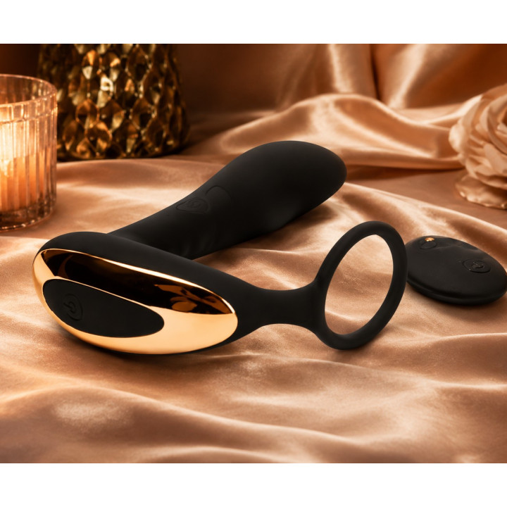 Velvet Touch masażer prostaty z pierścieniem zdalnie sterowany czarny