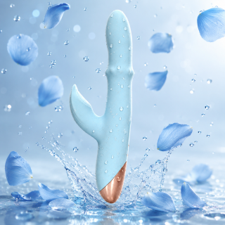 Pulse Wave and Up-and-Down Moving Ring Vibrator - Arctic Blue