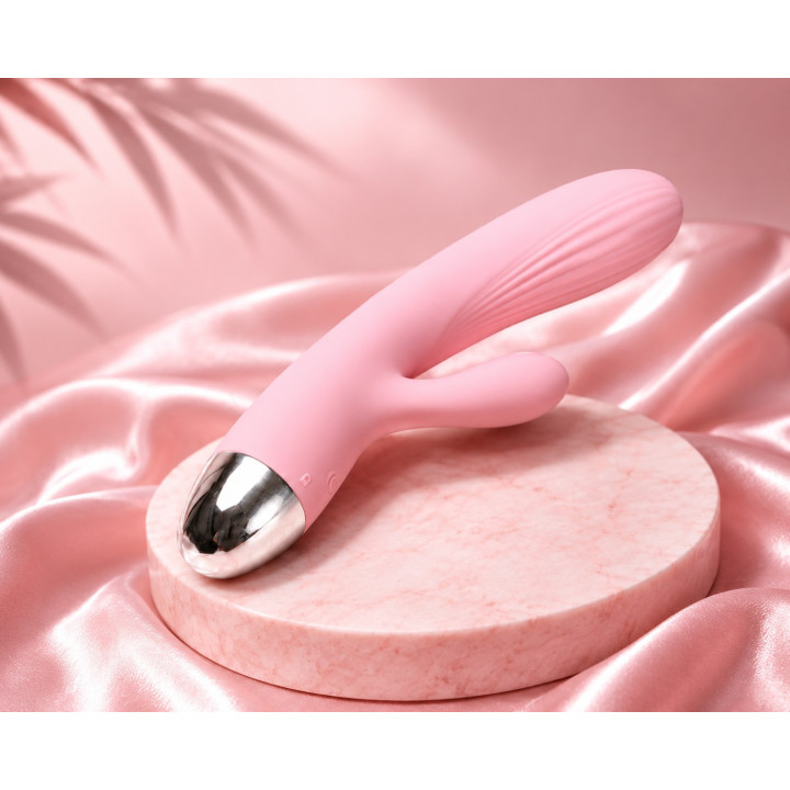 Velvet Touch wibrator silikonowy typ króliczek ładowany usb różowy