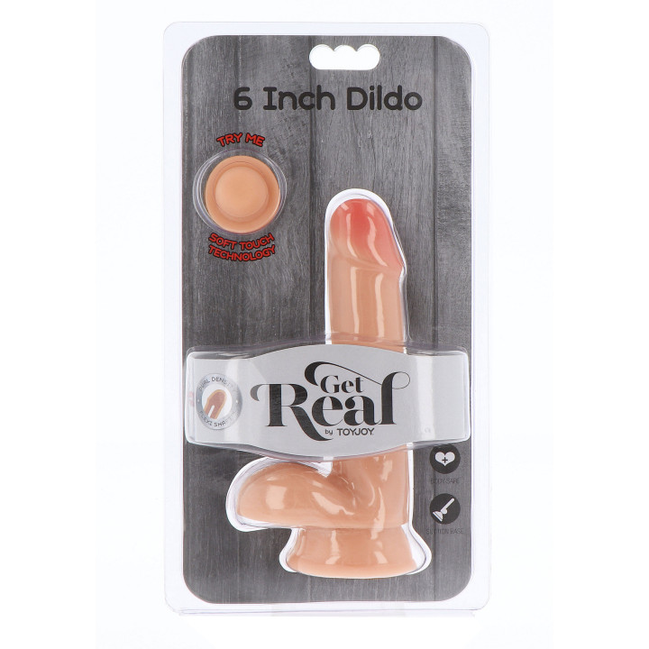 Dual Density Dildo 6 inch Balls