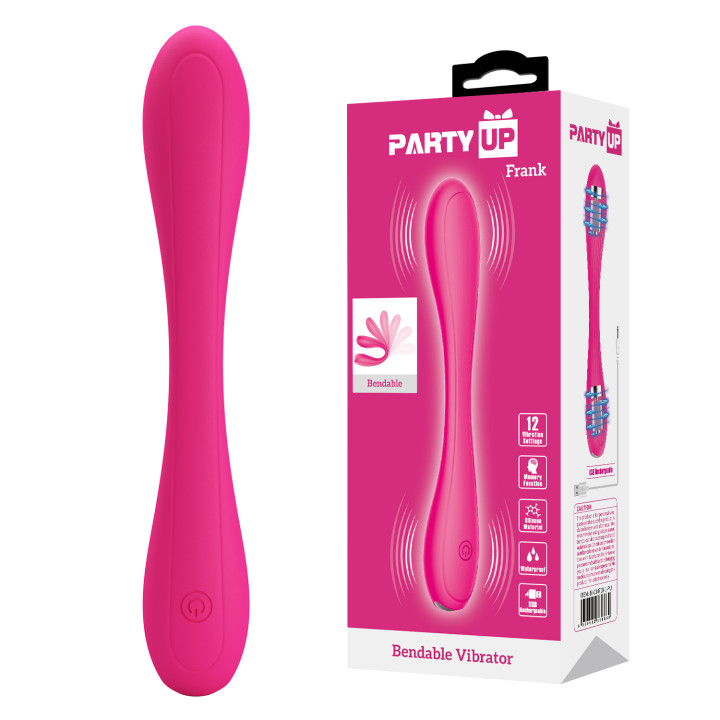 Party Up wibrator mini ładowany usb kolor różowy Frank