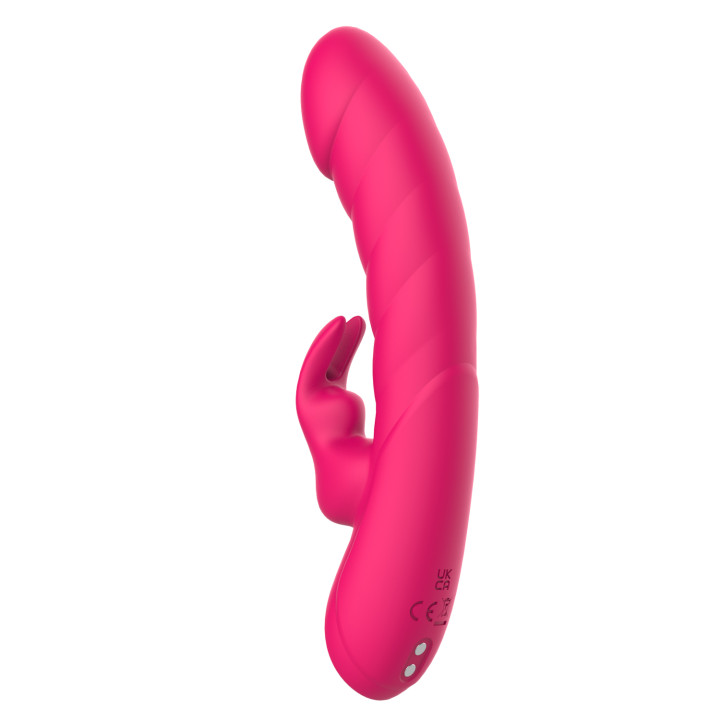 Party Up wibrator mini typ króliczek ładowany magnetycznie kolor ciemny różowy Monica