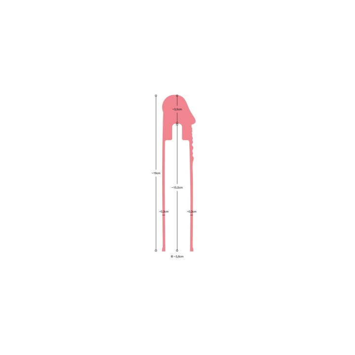 REALISTIC PENIS SHEATH S1 FLESH 16'5 CM