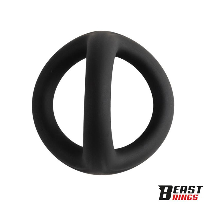 Triple Cock Ring Solid Silicone 40/35/32 mm Size S