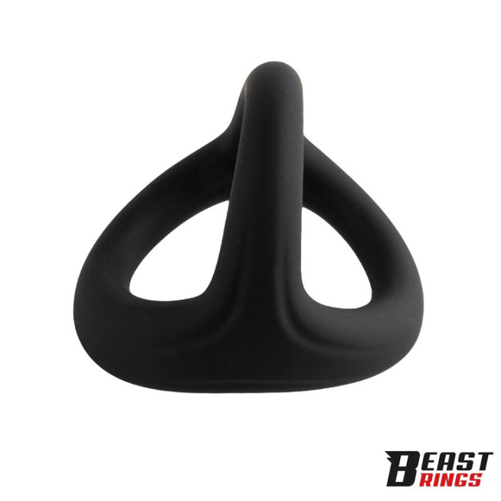 Triple Cock Ring Solid Silicone 40/35/32 mm Size S