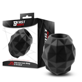 Penis Ring and Stroker Liquid Silicone 25 mm